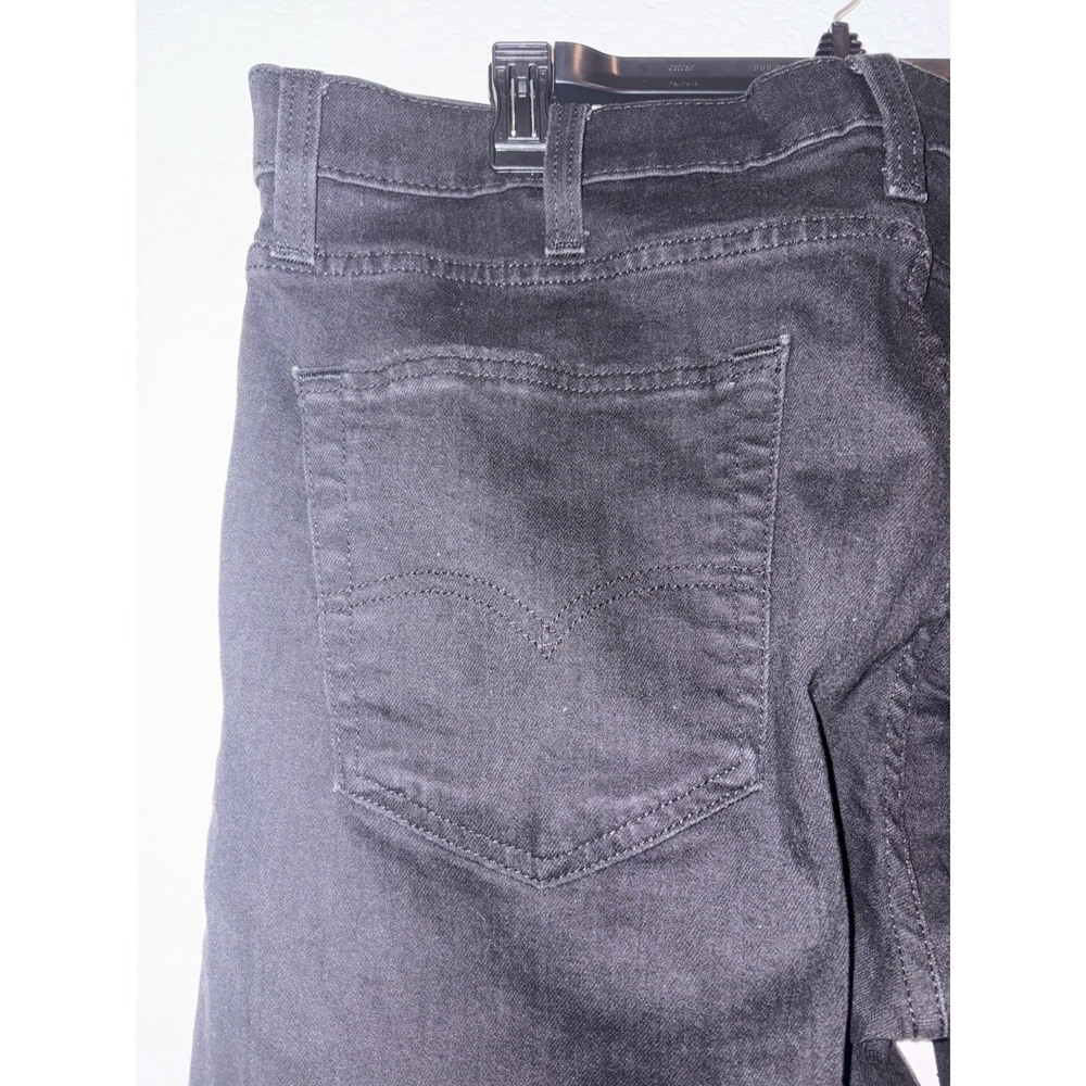 Levis 512 Jeans Mens 38x30 Black Distressed Stretch Denim - Picture 6 of 12